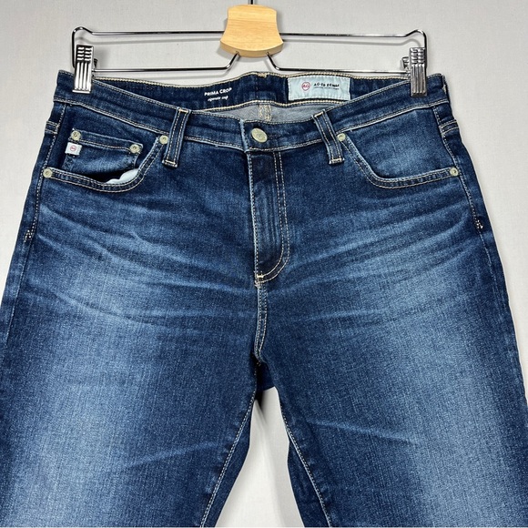 AG Adriano Goldschmied Prima Cigarette Crop Jeans Women’s 31 Blue Mid Rise Denim - Picture 2 of 14